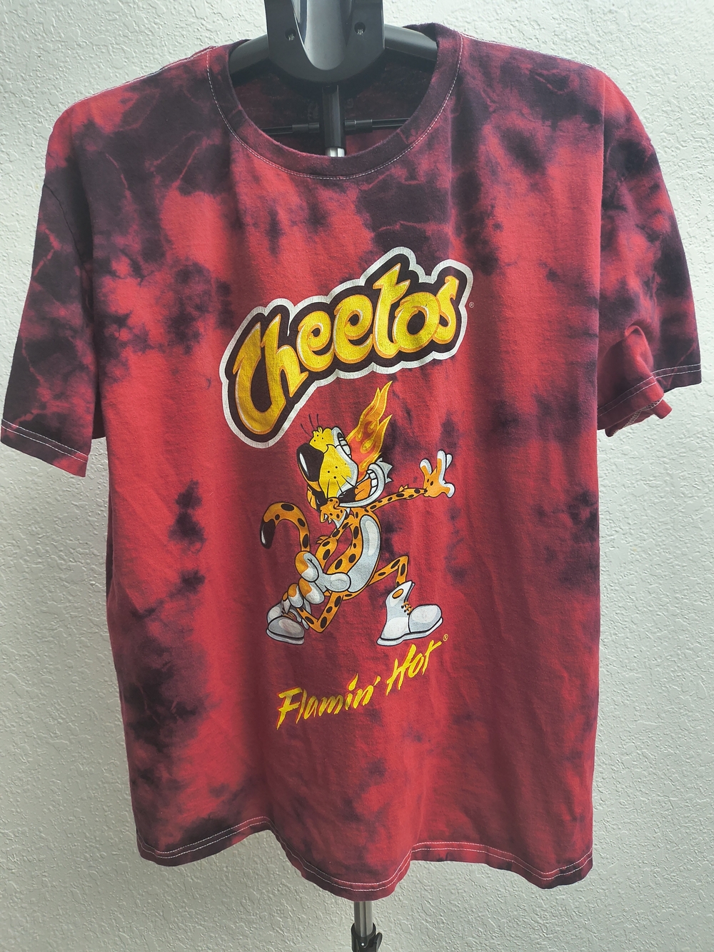 Flamin' Hot Tie-Dye Graphic Tee - Red/Black